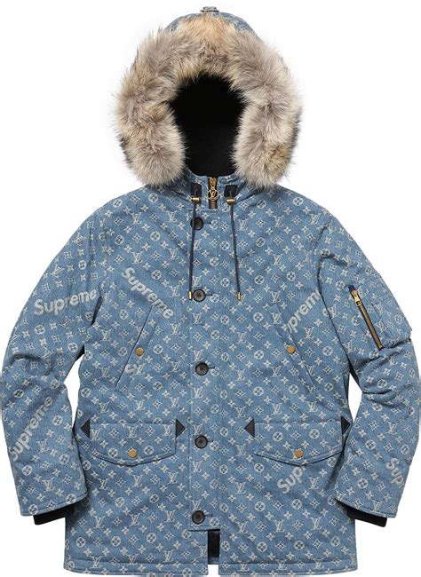 louis vuitton supreme blue parka|louis vuitton shoes.